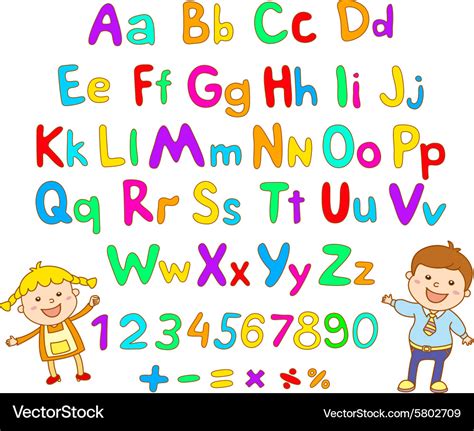 Abc For Kids Abc For Kids Alphabet Abc Kids Children Fun Vector Royalty