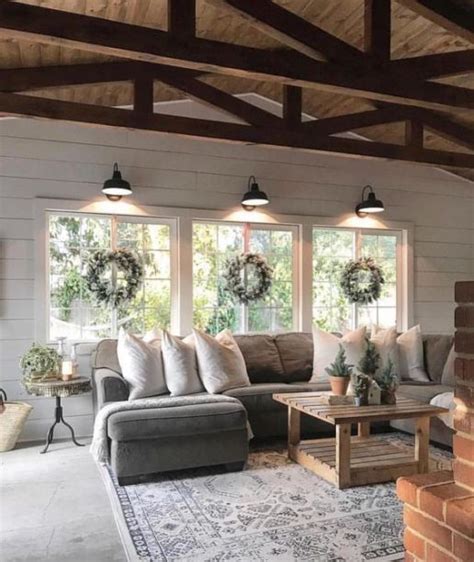 3 Awesome Inspiring Farmhouse Living Room Design Ideas Rustic
