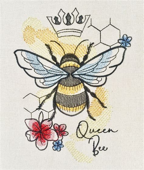 Honeycomb Embroidery Design Machine Embroidery Design Honey Bees ...