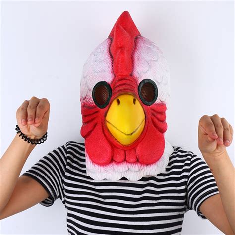 Game Hotline Miami Cock Mask Chicken Head Cosplay Mask Full Head Latex