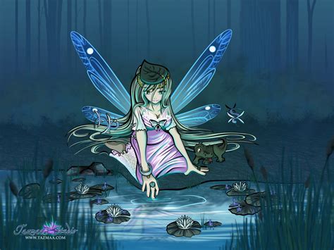 Water Fae Spirit Fantasy Anime Style Fairy By Tazmaa On