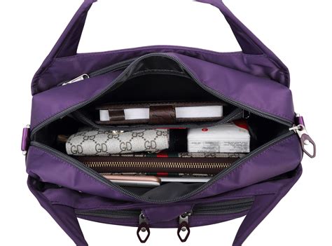 La Packmore Waterproof Nylon Crossbody Bags Multi Pocket Shoulder Bag