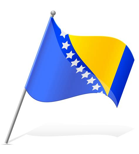 Flag Of Bosnia And Herzegovina Vector Illustration 491074 Vector Art At