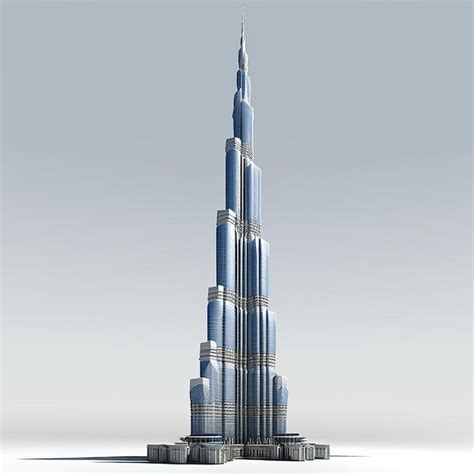 Burj khalifa sua altura arranha céu generative ai Foto Premium