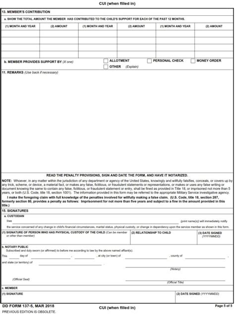 Dd Form 137 5 Dependency Statement Incapacitated Child Over Age 21