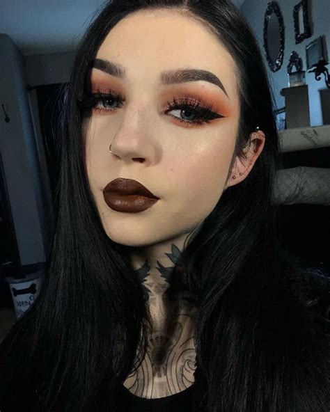 Briana Todd Fallenmoon13 • Instagram Account Lashes Halloween Face Makeup Dark Hair