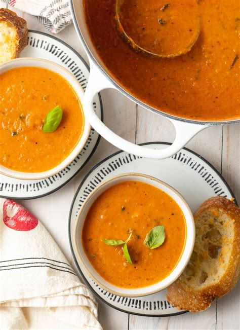 Creamy Roasted Tomato Soup With Basil A Spicy Perspective