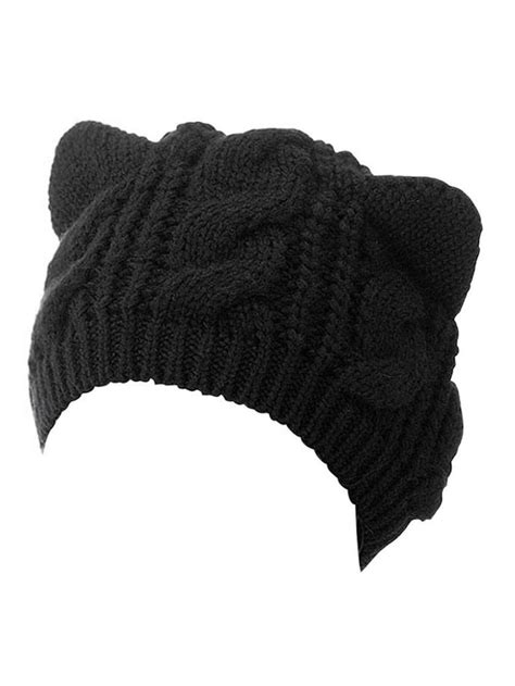 Women Cute Cat Ear Winter Hat Cat Eared Beanie Beanie Hats Knit Beanie