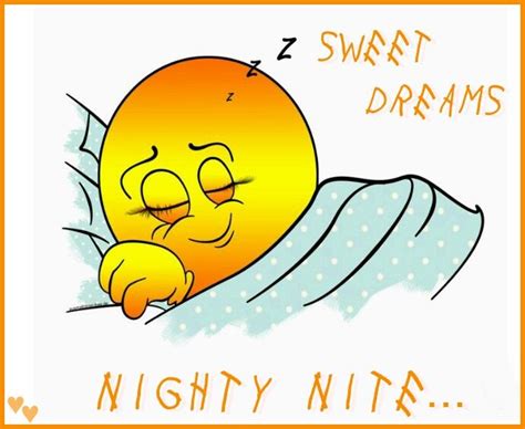 An Orange Sleeping In Bed With The Words Sweet Dreams Nighty Nite On It