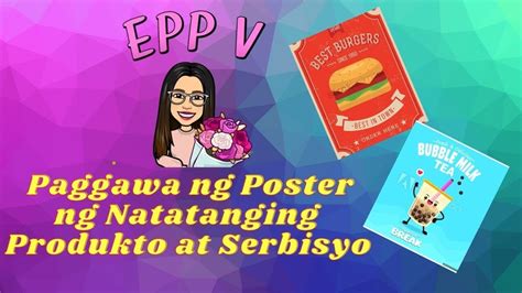 Paggawa Ng Poster Ng Natatanging Produkto O Serbisyo Epp V