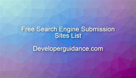 Top Free Search Engine Submission Sites List Bron Technology