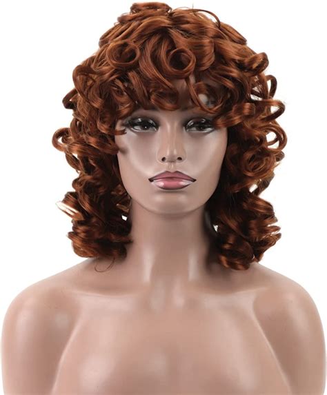Lsza Wigsynthetic Short Hair Curly Wig With Bangs Soft