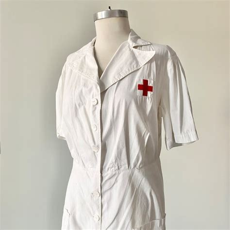 Vintage 1940s Nurse Uniform Dress Wwii Era Nurse Un Gem