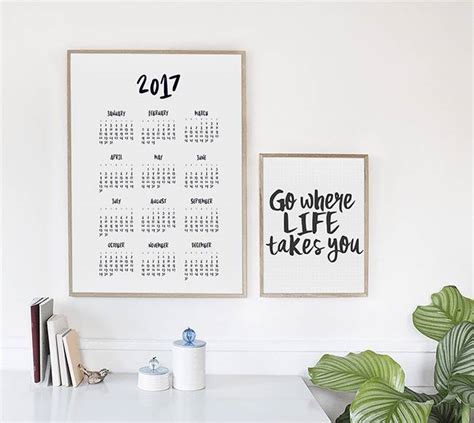12 Free Printable Desktop Calendars To Help You Rock The New Year Curbly