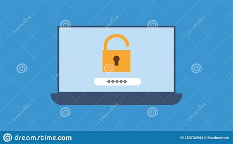 Laptop With Login And Password Form Page On Screen Sign In To Account