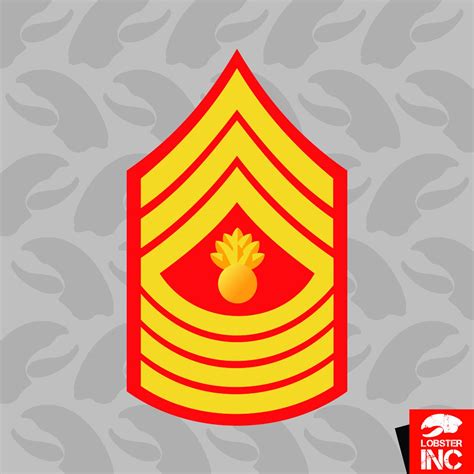 E 9 Master Gunnery Sergeant Insignia Sticker Self Adhesive Etsy