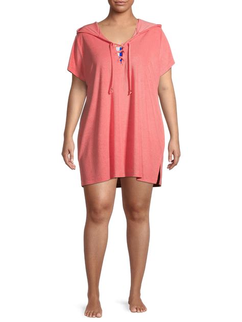 Time And Tru Womens And Womens Plus Size Terry Swim Cover Up