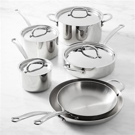 Open Kitchen By Williams Sonoma Stainless Steel 10 Piece Cookware Set