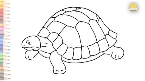 Tortoise Easy Drawing 08 How To Draw A Tortoise Step By Step