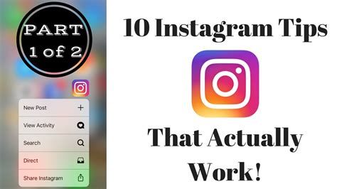 Top 10 Instagram Tips That Work 2016 Part 1 Youtube