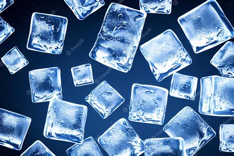Premium Photo Frosty Ice Cubes Backgroundicy Solid Pieces For Drink
