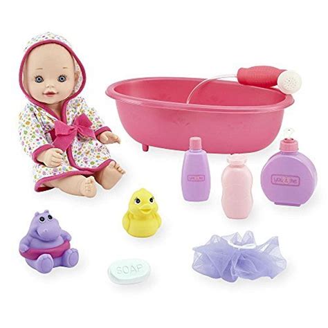 Made from realistically molded plastic, the doll can be immersed in the included. You and Me Bath Time Baby Set (Includes Doll and ...