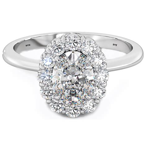 Oval Round Brilliant Cut Cz Vintage Wedding Engagement Ring 925 Silver