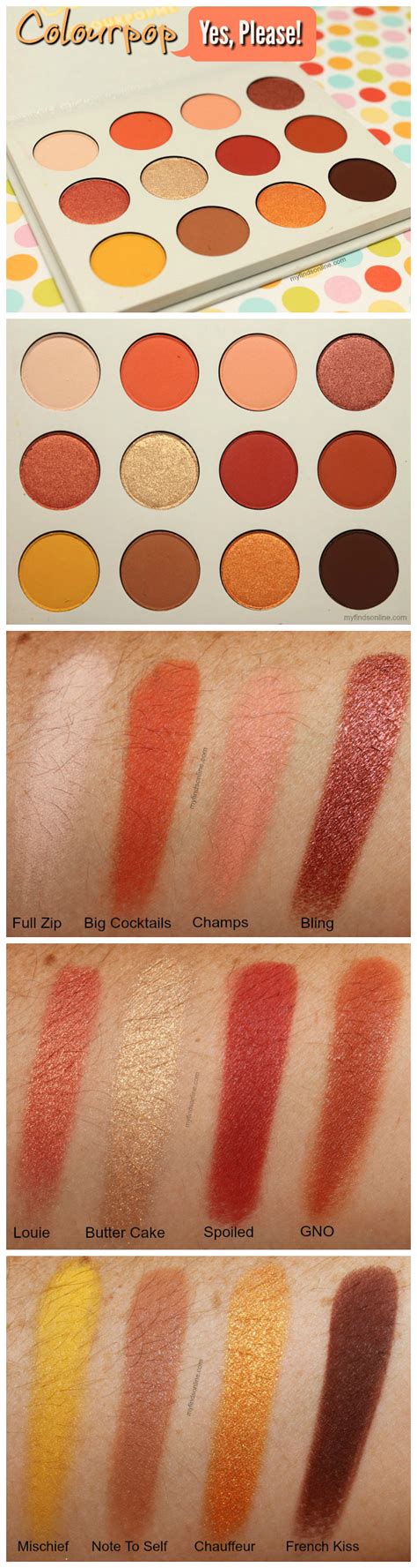 colourpop yes please eyeshadow palette review and swatches