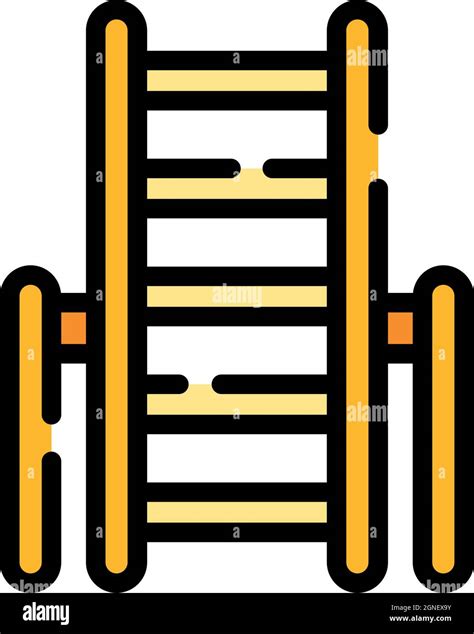 Household Ladder Icon Outline Household Ladder Vector Icon Color Flat