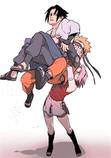 Haruno Sakura Uzumaki Naruto And Uchiha Sasuke Naruto And More Drawn By Omame Hnb Nrt