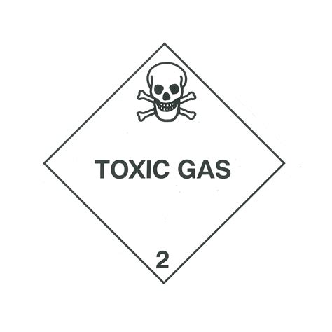 Class Toxic Gases Placards Mm X Mm Air Sea Containers