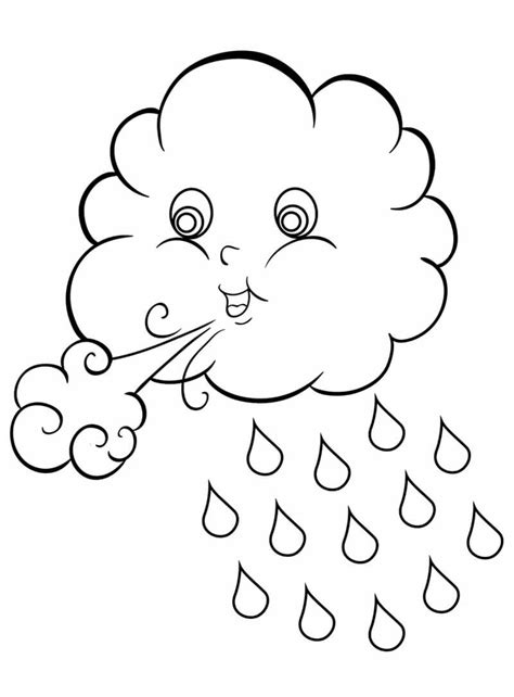 Cute Rain Cloud Coloring Page Free Printable Coloring Pages For Kids