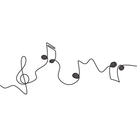 One Line Drawing Of Music Notes Isolated Vector 3409978 Vector Art At