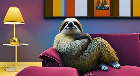 A Sloth Chillin On His Couch Ai Generated Artwork Nightcafe Creator