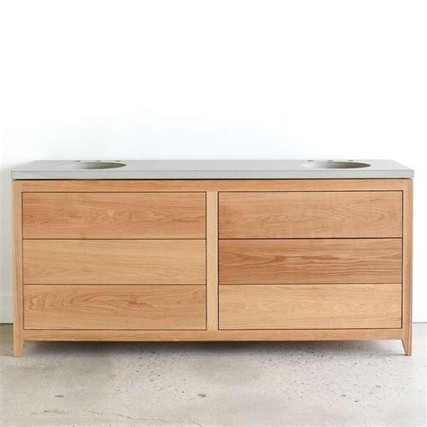 Bathroom vanity plan installing modern bathroom vanity size, and ask questions you like i said that best suits your new top if you can help little ones access these fixtures into werereadytogonow. 60" Modern White Oak Wood Vanity / Double Sink - WHAT WE MAKE in 2020 | Double sink vanity ...