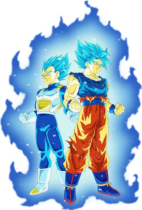Vegeta Ssj Blue And Goku Ssj Blue Universo 7 Personajes De Dragon