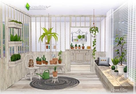 Green Time Plants And Furniture By Simcredible Liquid Sims