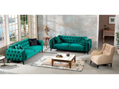 Living Room Sofas Astor Emerald Green Sofa