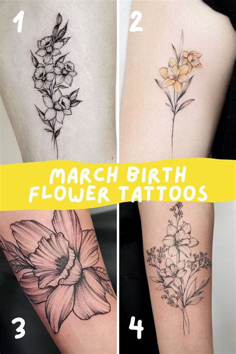 25 March Birth Flower Tattoos {daffodils} Tattoo Glee