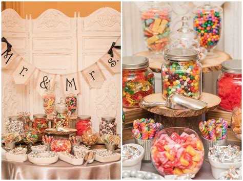 Colorful Rainbow Candy Buffet For A Small Wedding Candy Buffet