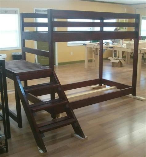 custom loft  bunk bed  stairs  wholly craft