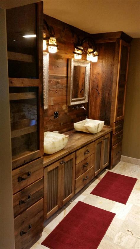 Your Custom Made Rustic Barn Wood Double Vanity By Timelessjourney