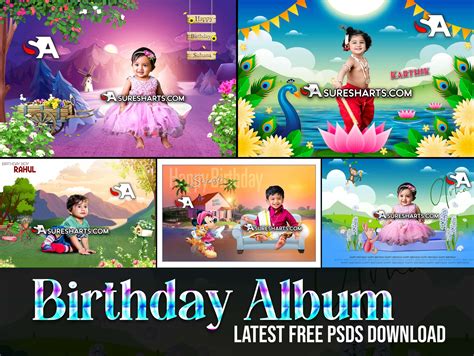 LATEST KIDS BIRTHDAY ALBUM PSDS -DOWNLOAD - PSDStore