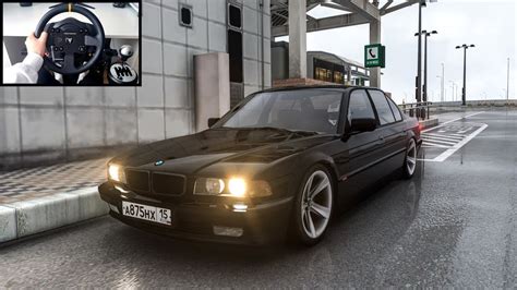 BMW E38 750i Swerving Through Traffic Assetto Corsa Steering Wheel