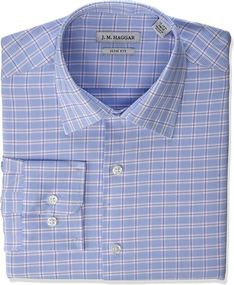 haggar men s slim fit dress shirt uk clothing