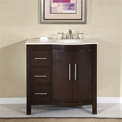 Vessel sink vanities a sink vessel is a unique way to add both form and function to the bathroom. 36 Inch Modern Single Sink Bathroom Vanity with Cream Marfil Marble UVSR0912R36
