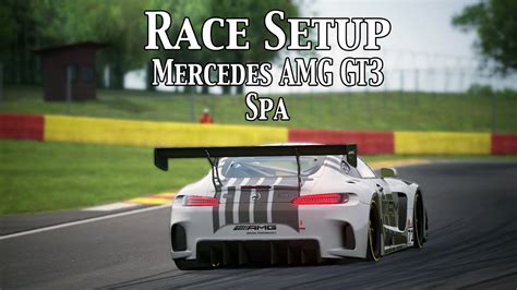 Assetto Corsa Race Setup Mercedes AMG GT Spa Base Setup YouTube