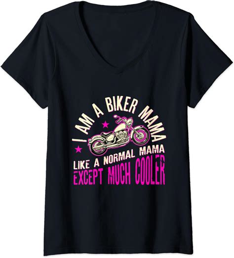 Womens I Am A Biker Mama Funny Motorcyle Riding Quote For