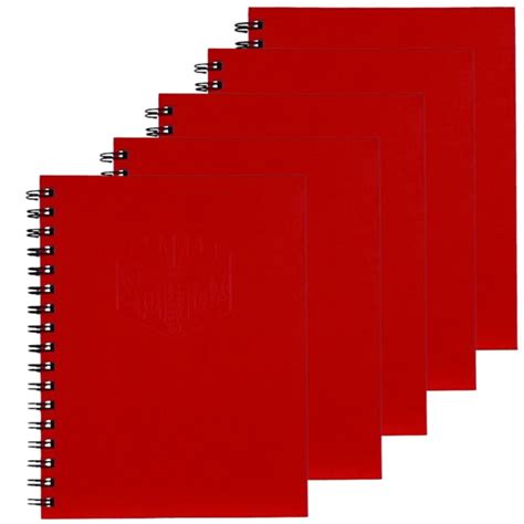 Spirax 511 A5 Hardcover Side Opening Notebook 5 Pack Red ⋆ Spend With