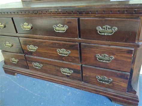 Vintage Wooden Dresser With Mirror South Auction